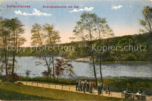 AK / Ansichtskarte Zehlendorf Berlin Strandpromenade am Schlachtensee Kat. Berlin