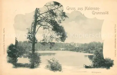 AK / Ansichtskarte Grunewald Berlin Landschaftspanorama Koenigssee Kat. Berlin