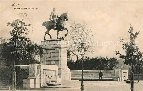 AK / Ansichtskarte Koeln Rhein Kaiser Friedrich Denkmal Reiterstandbild Kat. Koeln