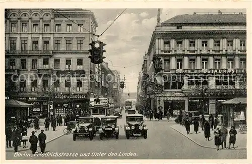 AK / Ansichtskarte Berlin Friedrichstrasse Unter den Linden Verkehr Kat. Berlin