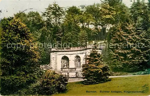 AK / Ansichtskarte Barmen Wuppertal Barmer Anlagen Ringeldenkmal Kat. Wuppertal