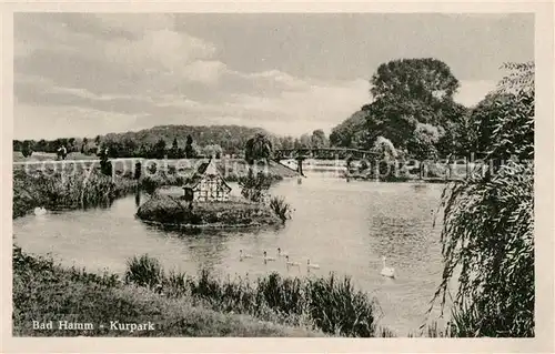 AK / Ansichtskarte Bad Hamm Kurpark Schwanenteich Kat. Hamm