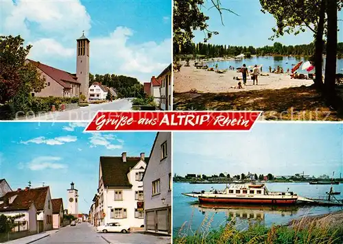AK / Ansichtskarte Altrip Katholische Kirche Blaue Adria Friedrichsrasse Rheinfaehre Kat. Altrip