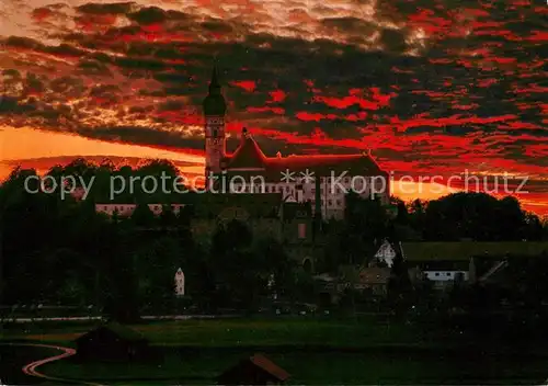 AK / Ansichtskarte Kloster Andechs Ammersee Abendrot Kat. Andechs