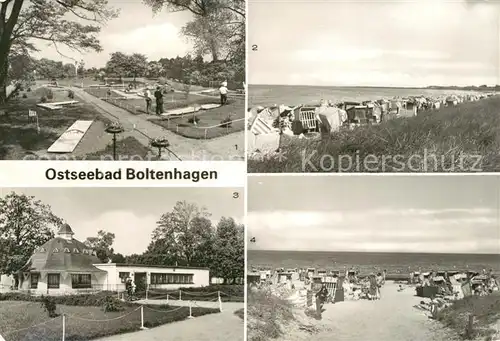 AK / Ansichtskarte Boltenhagen Ostseebad Minigolfanlage Konsumgaststaette Pavillon Srand Kat. Ostseebad Boltenhagen
