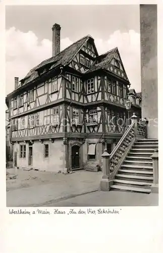 AK / Ansichtskarte Wertheim Main Haus Zu den vier Gekroenten Kat. Wertheim