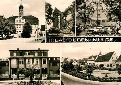 AK / Ansichtskarte Bad Dueben Rathaus Kulturhaus Moorbad Eisenmoorbad Platz der Jugend Kat. Bad Dueben