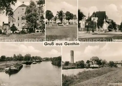 AK / Ansichtskarte Genthin Kreisheimatmuseum Bahnhofstrasse Kanal Wasserturm Kat. Genthin