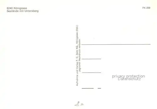 AK / Ansichtskarte Koenigsee Berchtesgaden Seelaende mit Untersberg
