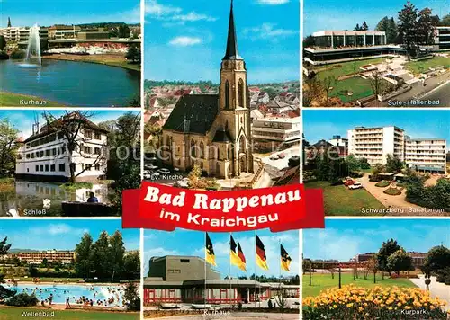 AK / Ansichtskarte Rappenau Bad Schwarzberg Sanatorium Kurhaus Kurpark Wellenbad Kat. Bad Rappenau