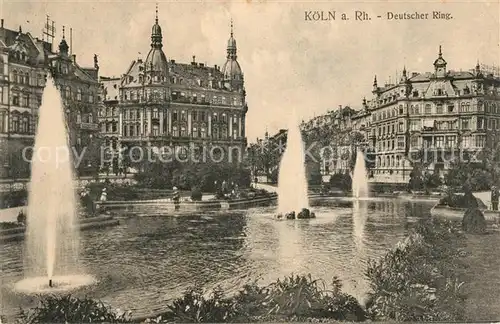 AK / Ansichtskarte Koeln Rhein Deutscher Ring Wasserspiele Kat. Koeln