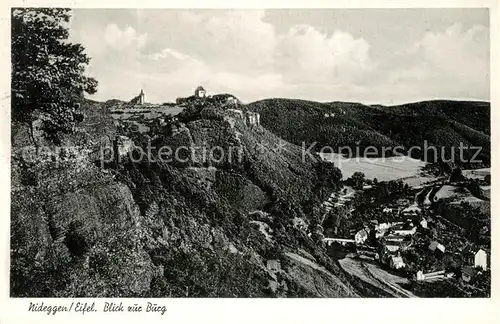 AK / Ansichtskarte Nideggen Eifel Landschaftspanorama mit Blick zur Burg Kat. Nideggen