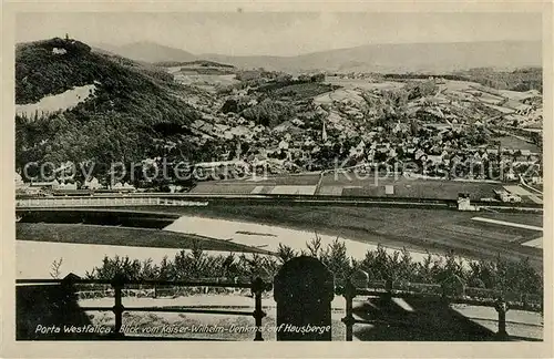 AK / Ansichtskarte Porta Westfalica Panorama Blick vom Kaiser Wilhelm Denkmal auf Hausberge Kat. Porta Westfalica