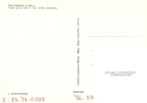AK / Ansichtskarte Elbeuf Cafe de la Poste Kat. Elbeuf