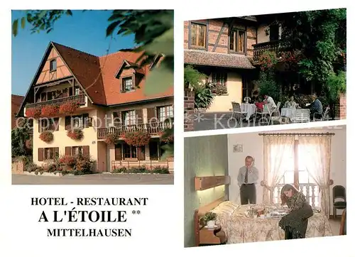 AK / Ansichtskarte Mittelhausen Bas Rhin Hotel Restaurant A L`Etoile Kat. Mittelhausen
