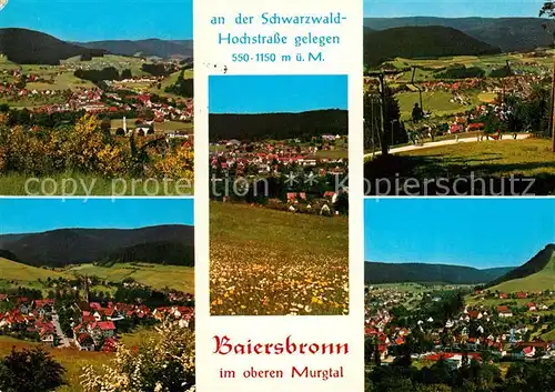 AK / Ansichtskarte Baiersbronn Schwarzwald Panoramen Kat. Baiersbronn