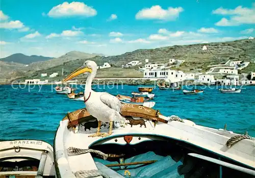 AK / Ansichtskarte Mykonos Hafen Pelikan Petro