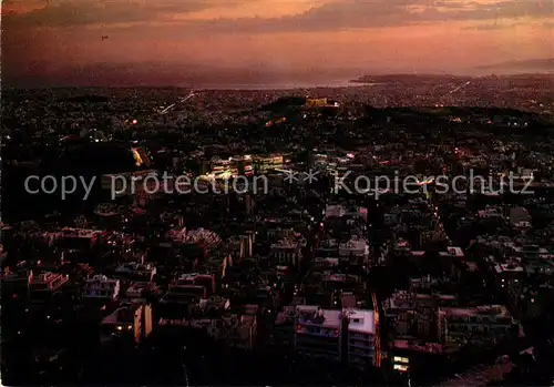 AK / Ansichtskarte Athen Griechenland Panorama Nachtaufnahme Kat. 