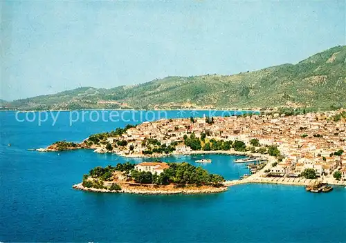 AK / Ansichtskarte Skiathos Fliegeraufnahme Hafen Kat. Insel Skiathos