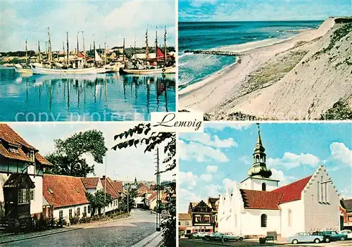 AK / Ansichtskarte Lemvig Hafen Strand Museum Kirche Kat. Lemvig