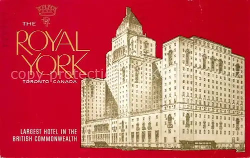 AK / Ansichtskarte Toronto Canada Royal York Hotel Illustration Kat. Ontario