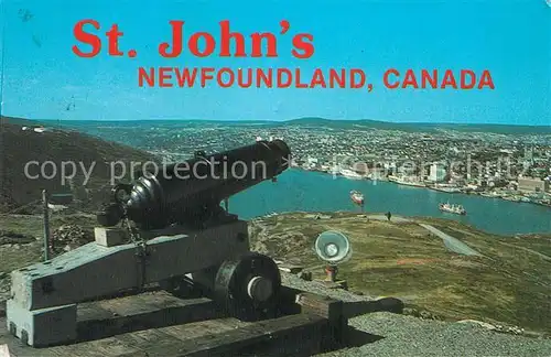AK / Ansichtskarte St Johns Newfoundland and Labrador View from Signal Hill Cannon Kat. Kanada