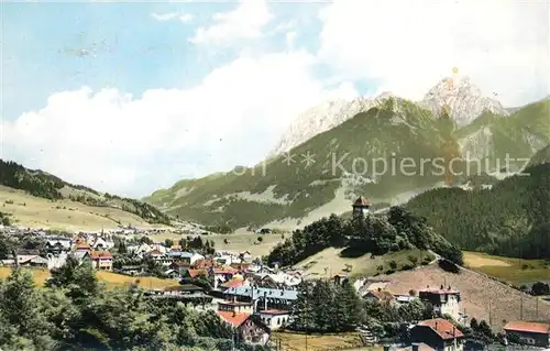 AK / Ansichtskarte Chateau d Oex Gesamtansicht mit Alpenpanorama Kat. Chateau d Oex