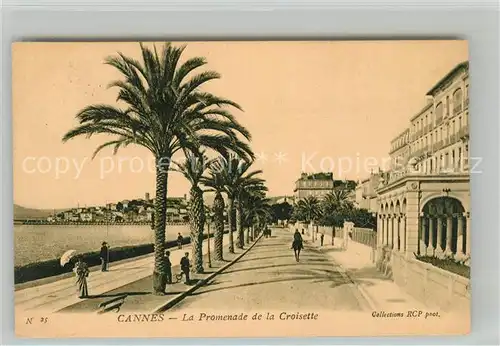 AK / Ansichtskarte Cannes Alpes Maritimes Promenade de la Croisette des palmiers Cote d Azur Kat. Cannes