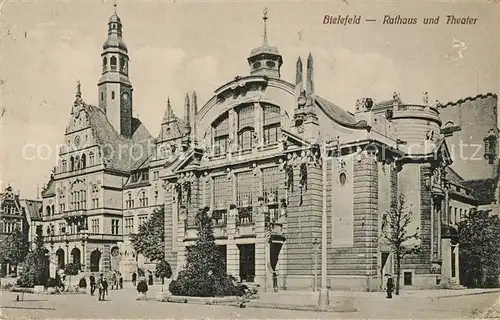 AK / Ansichtskarte Bielefeld Rathaus und Theater Kat. Bielefeld