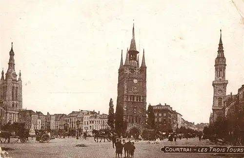 AK / Ansichtskarte Courtrai Flandre Les Trois Tours Kat. Kortrijk