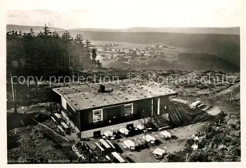 AK / Ansichtskarte Hahnenklee Bockswiese Harz Blockhuette auf dem Bocksberg Kat. Goslar