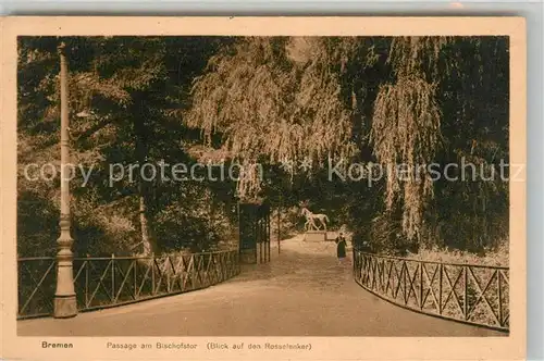 AK / Ansichtskarte Bremen Passage am Bischofstor Blick zum Rosselenker Kat. Bremen