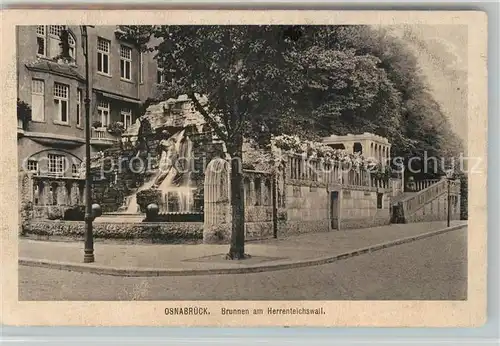 AK / Ansichtskarte Osnabrueck Brunnen am Herrenteichswall Kat. Osnabrueck