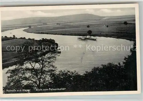 AK / Ansichtskarte Hameln Weser Blick vom Felsenkeller
