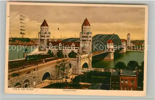 AK / Ansichtskarte Koeln Rhein Dombruecke Kat. Koeln