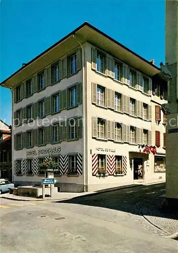 AK / Ansichtskarte Murten Morat Hotel Stadthaus Kat. Murten