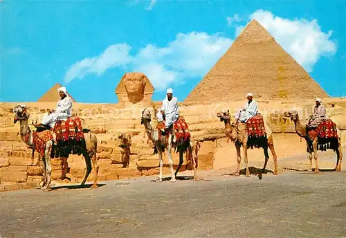 AK / Ansichtskarte Giza Grosse Sphinx Khephren Pyramide Kat. Giza
