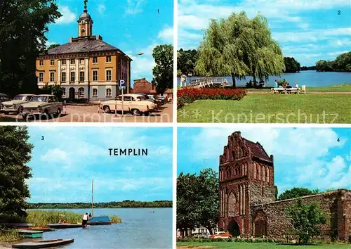 AK / Ansichtskarte Templin Rathaus Stadtsee Luebbesee Prenzlauer Tor Kat. Templin
