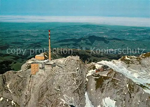 AK / Ansichtskarte Saentis AR Bergstation Flugaufnahme Kat. Saentis