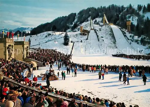AK / Ansichtskarte Garmisch Partenkirchen Olympia Skistadion Winterpanorama Kat. Garmisch Partenkirchen