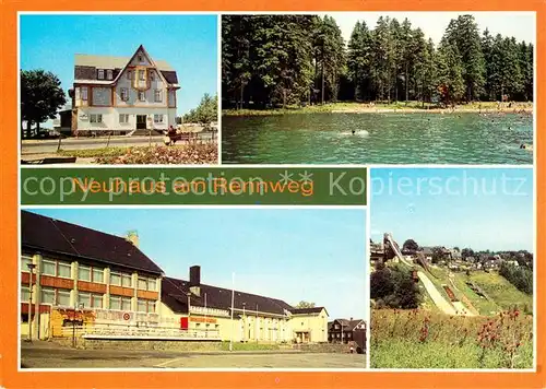 AK / Ansichtskarte Neuhaus Rennweg HO Speisegaststaette Hotel Hirsch Waldbad Bernhardsthal Schanze Kat. Neuhaus Rennweg