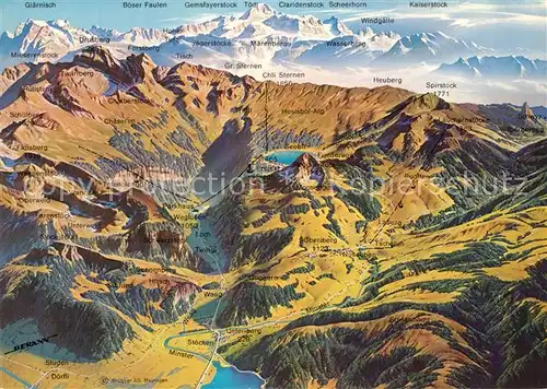 AK / Ansichtskarte Hoch Ybrig Bergbahnen Panoramakarte Kat. Ibergeregg