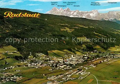 AK / Ansichtskarte Radstadt Fliegeraufnahme Rossbrand Dachsteinmassiv Kat. Radstadt