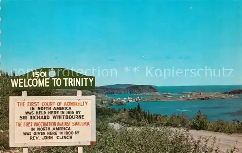 AK / Ansichtskarte Trinity Newfoundland From the Look off at Breakheart Hill