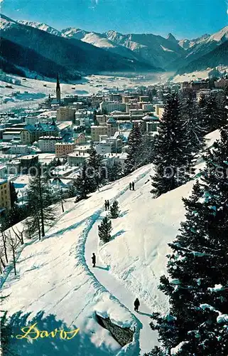 AK / Ansichtskarte Davos GR Panorama Wintersportplatz Alpen Kat. Davos