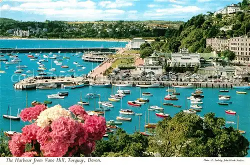 AK / Ansichtskarte Torquay UK View of the Harbour from Vane Hill