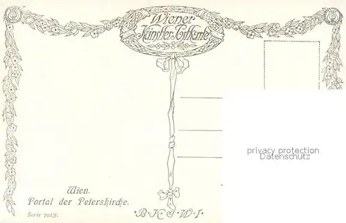 AK / Ansichtskarte Wien Portal der Peterskirche Kat. Wien