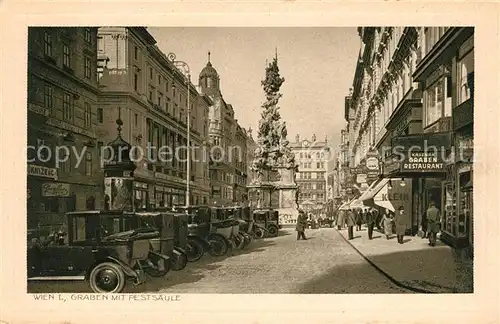 AK / Ansichtskarte Wien Graben mit Pestsaeule Kat. Wien