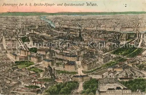 AK / Ansichtskarte Wien Panorama der KuK Residenzstadt Wien Kat. Wien