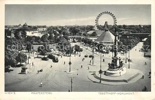 AK / Ansichtskarte Wien Praterstern Riesenrad Tegetthoff Monument Kat. Wien